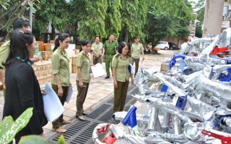 Tiêu hủy hàng nhập lậu, hàng kém chất lượng và hàng không rõ nguồn gốc