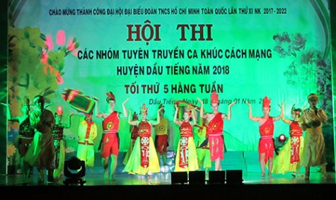 Huyện đoàn Dầu Tiếng: Tổ chức hội thi các nhóm tuyên truyền ca khúc cách mạng