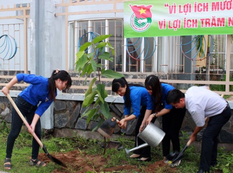 Thị đoàn Thuận An trồng 200 cây Dầu hưởng ứng “Tết trồng cây đời đời nhớ ơn Bác Hồ”