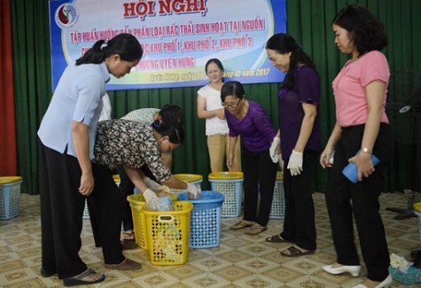 Phường Uyên Hưng, TX.Tân Uyên: Hiệu quả từ thí điểm phân loại rác thải tại nguồn