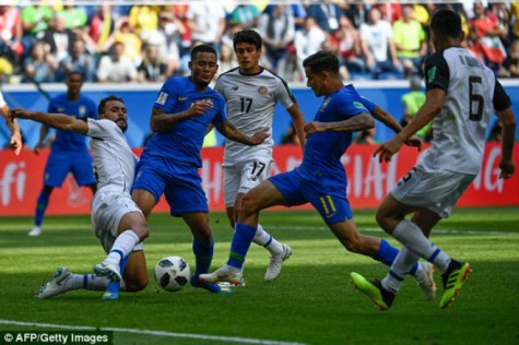 Brazil - Costa Rica: Dàn siêu sao chói sáng, bùng nổ phút bù giờ