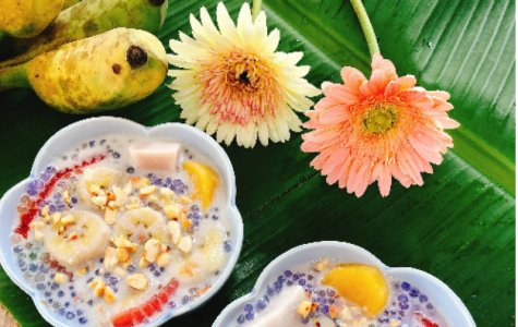 Chè chuối giải khát ngày nóng nực