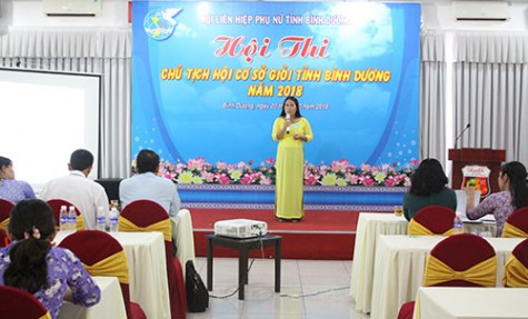 Hội thi Chủ tịch Hội Phụ nữ cơ sở giỏi tỉnh năm 2018: Thể hiện bản lĩnh cán bộ hội cơ sở