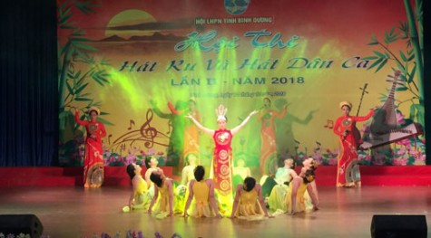 12 đội tham dự Liên hoan Hát ru và hát dân ca tỉnh Bình Dương năm 2018