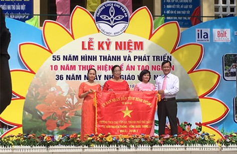 Trường THCS Chu Văn An (TP.TDM) kỷ niệm 55 năm thành lập, 10 năm thực hiện đề án tạo nguồn