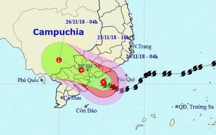 Bão số 9: Các tỉnh Đông Nam Bộ có gió giật mạnh, lốc xoáy