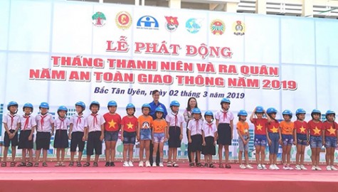 Huyện đoàn Bắc Tân Uyên: Phát động Tháng Thanh niên và ra quân “Năm an toàn giao thông” 2019