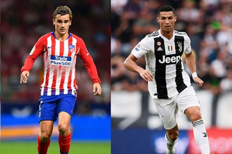 Uefa Champions League, Juventus - Atletico Madrid: Ronaldo đối đầu Griezmann