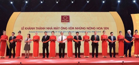 Hoa Sen khánh thành Nhà máy ống kẽm nhúng nóng và xuất khẩu 15.000 tấn tôn đến châu Âu