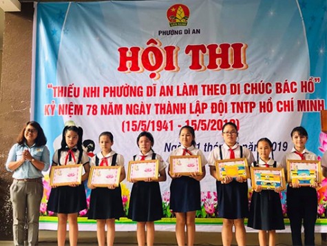 Hội đồng đội phường Dĩ An (TX.Dĩ An): Tổ chức hội thi thiếu nhi làm theo Di chúc Bác Hồ