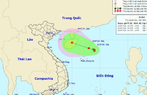 Vùng áp thấp mạnh lên, khả năng ảnh hưởng trực tiếp miền Bắc, miền Trung