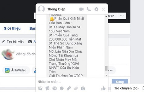 Mất tiền  vì bỗng dưng trúng thưởng