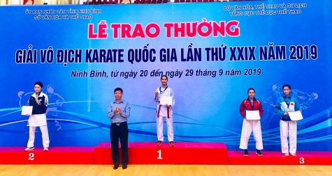 Bình Dương lần đầu tiên có vận động viên nữ đạt HCV Giải karate Quốc gia