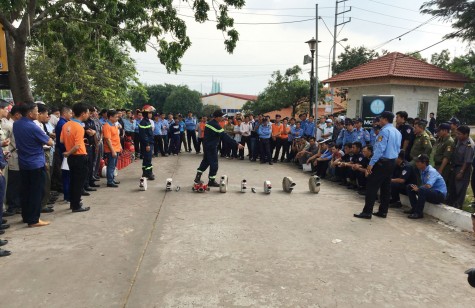 Tập huấn công tác phòng cháy chữa cháy, cứu nạn cứu hộ cho lực lượng cơ sở các khu công nghiệp