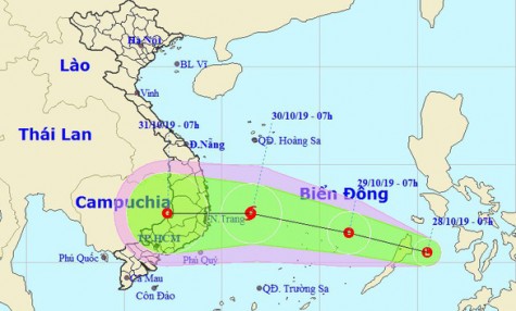 Áp thấp xuất hiện gần Biển Đông, khả năng thành bão ngày 30-10