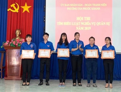 Phường đoàn Tân Phước Khánh (TX.Tân Uyên): Tổ chức hội thi tìm hiểu Luật Nghĩa vụ quân sự