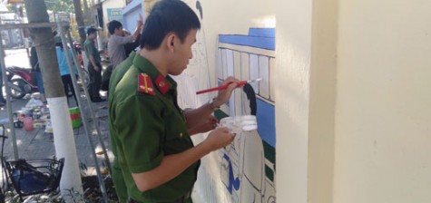 Thêm một công trình tranh bích họa được thực hiện