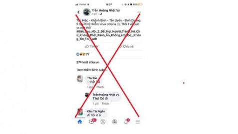 TX.Tân Uyên phát hiện một trường hợp đăng tin thất thiệt