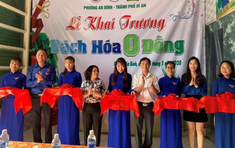 Khai trương “Bách hóa 0 đồng” tại phường An Bình, TP.Dĩ An