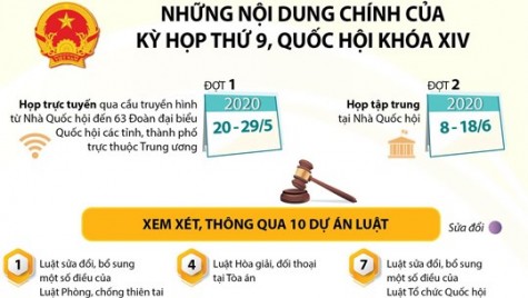 Nội dung chính của kỳ họp thứ 9, Quốc hội Khóa XIV