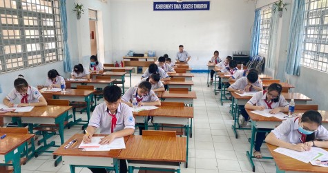 TX.Bến Cát: 38 học sinh dự thi học sinh giỏi văn và toán