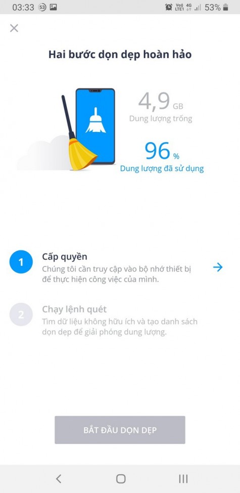 Ứng dụng dọn dẹp file rác giúp tiết kiệm dung lượng lưu trữ trên smartphone