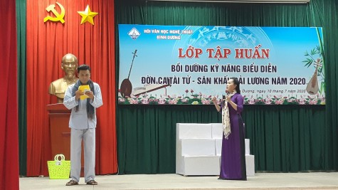 Tổng kết Lớp tập huấn bồi dưỡng kỹ năng biểu diễn đờn ca tài tử - sân khấu cải lương năm 2020