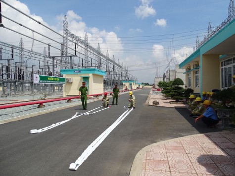 Thực tập phương án phòng cháy chữa cháy tại Trạm biến áp 500KV Tân Uyên