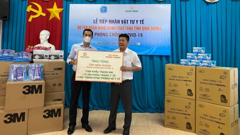 Sở Y tế tỉnh Bình Dương: Tiếp nhận vật tư y tế phòng, chống dịch Covid-19