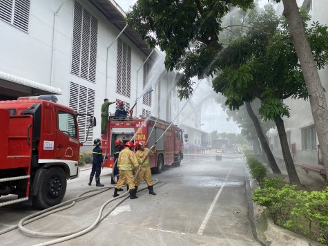 Thực tập phương án chữa cháy và cứu nạn cứu hộ tại Công ty Công nghiệp Phúc Cần