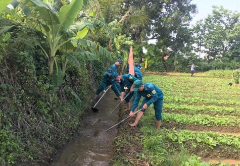 Chi đoàn Ban Chỉ huy Quân sự TX.Tân Uyên: Góp sức trẻ cho môi trường thêm xanh