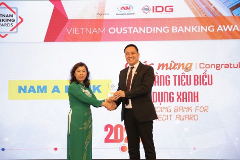 Nam A Bank tiếp tục nhận giải thưởng "Ngân hàng tiêu biểu về Tín dụng xanh” năm 2020