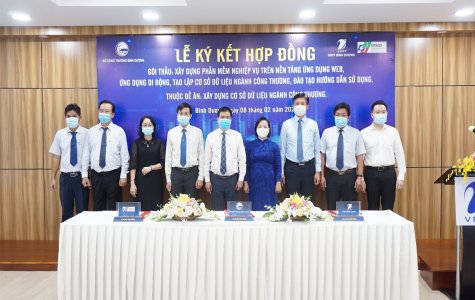 Ký kết triển khai đề án cơ sở dữ liệu ngành công thương tỉnh Bình Dương