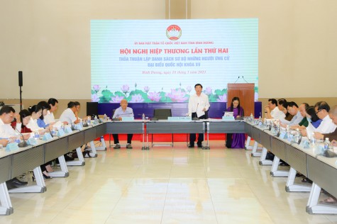 Hội nghị Hiệp thương lần thứ 2 thống nhất ứng cử viên đại biểu Quốc hội khóa XV và đại biểu HĐND tỉnh nhiệm kỳ 2021-2026