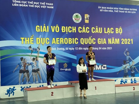 Giải vô địch thể dục Aerobic toàn quốc 2021: Bình Dương xếp thứ 5 chung cuộc