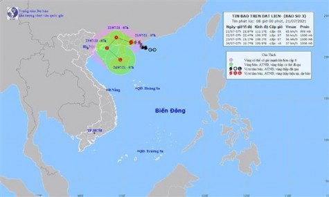 Bão số 3 suy yếu thành áp thấp trên đất liền phía Tây Nam Trung Quốc