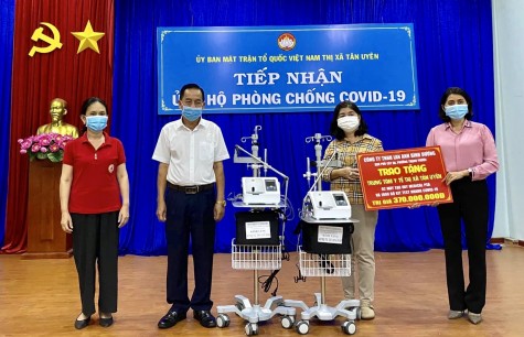 TX.Tân Uyên: Tiếp nhận vật tư y tế trị giá 370 triệu đồng