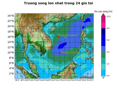 Cảnh báo hiện tượng gió mạnh, sóng lớn và mưa dông trên biển