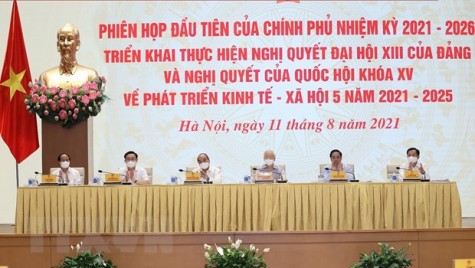 Toàn cảnh phiên họp toàn thể đầu tiên của Chính phủ khóa XV