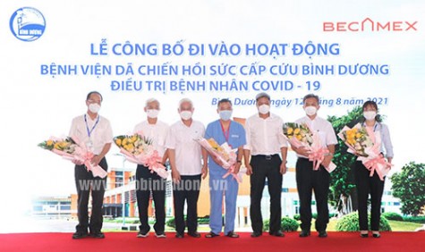 Bình Dương: Công bố và đưa vào hoạt động Bệnh viện Dã chiến hồi sức cấp cứu