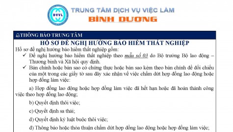 Trung tâm Dịch vụ việc làm tỉnh Bình Dương thông báo