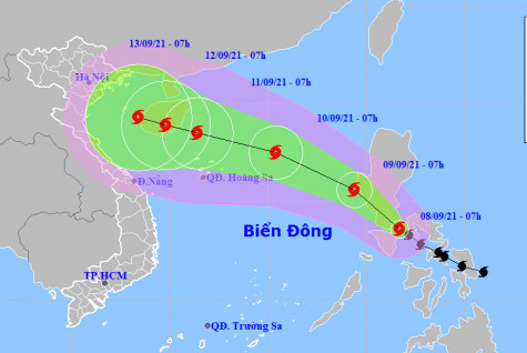 Bão Conson giật cấp 12 di chuyển nhanh, hướng vào nước ta