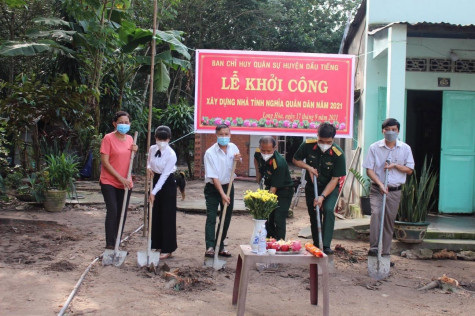 Huyện Dầu Tiếng: Khởi công xây dựng “Nhà tình nghĩa Quân - Dân” năm 2021