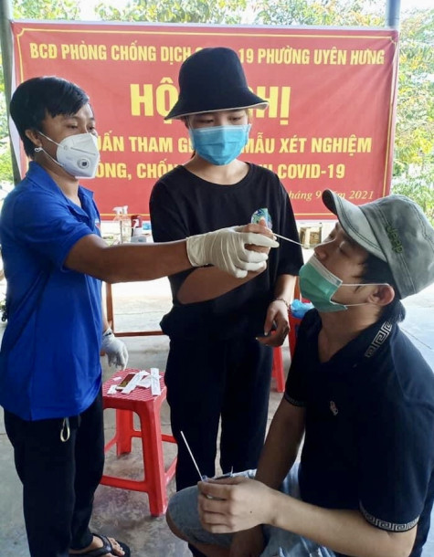 Phường Uyên Hưng, Tx.Tân Uyên:  Huy động hơn 230 cán bộ, hội viên và người dân tham gia bóc tách F0