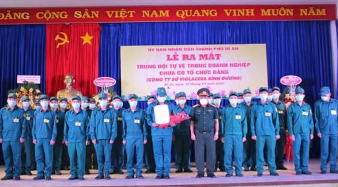 Lực lượng vũ trang tỉnh: Triển khai hiệu quả mô hình lực lượng tự vệ trong các doanh nghiệp