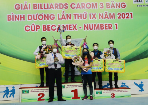 Giải Billiards Carom 3 băng lần thứ 9: Tay cơ Nguyễn Như Lê giành chức vô địch