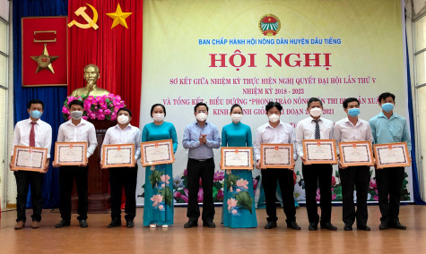 Huyện Dầu Tiếng: Tổng kết phong trào nông dân thi đua sản xuất, kinh doanh giỏi giai đoạn 2019-2021