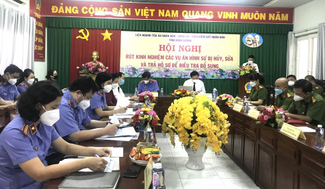 Hội nghị liên ngành rút kinh nghiệm các vụ án hình sự bị hủy, sửa và trả hồ sơ để điều tra bổ sung