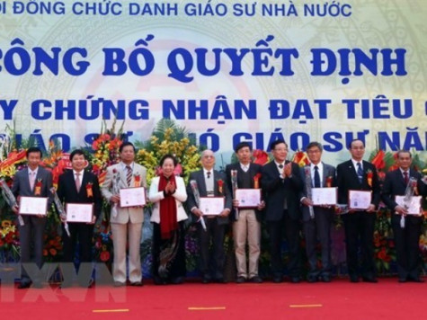 451 nhà khoa học được đề nghị xét đạt tiêu chuẩn giáo sư, phó giáo sư