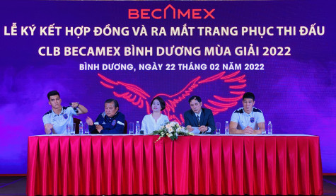 Becamex Bình Dương xuất quân, sẵn sàng tham dự mùa giải 2022